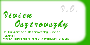 vivien osztrovszky business card